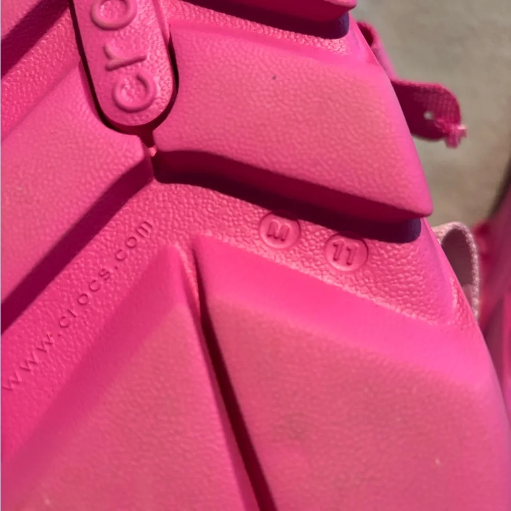 CROCS x Post Malone Collab Mules, Size Men’s 11 Womens 9 in vibrant pink, RARE - Picture 5 of 6